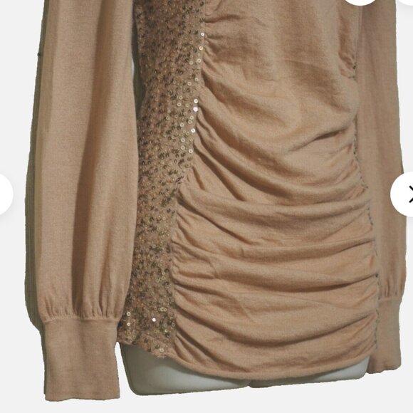 PHILLIP BLUSH FOR Emma Posh 100% Cashmere Sequin Long Sleeve Sweater:M - Picture 3 of 4